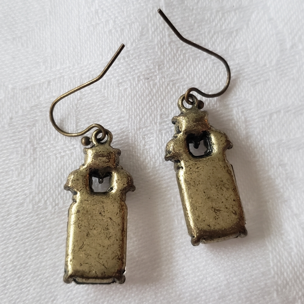 Vintage Retro Crystal/Rhinestone Earrings - Picture 5 of 6